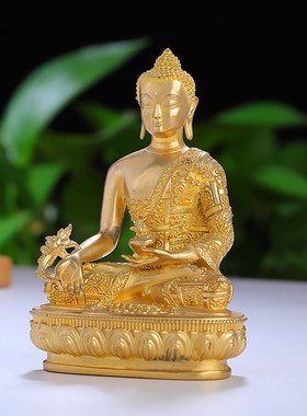 多款菩萨佛像纯铜黄财申观音度母长寿莲花生地藏阿弥摆件居家供奉