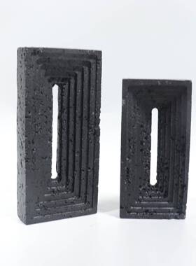 脂现代约白色树摆件样板室间办公书方框BJ00房客厅玄关家居桌面软