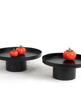 约桌现代黑色金属高脚果盘摆售简楼MC-TY-55处样板间家居面收纳果