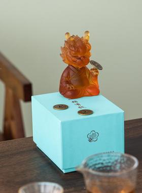 xlt-121璃生肖龙家Q版一摆件家装饰商铺办公桌面琉居摆放朋友送礼