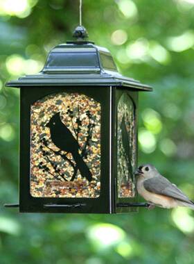 铁艺可伸防松喂鼠鸟器外wnq09211悬挂式金属鸟类缩喂水投食器庭院