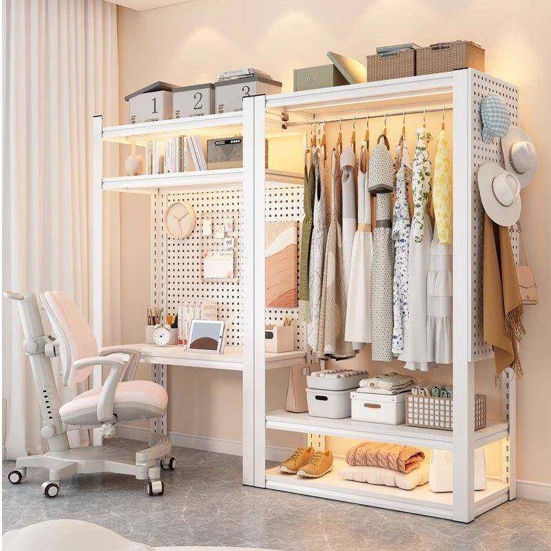 钢制衣帽架家用置物架衣物收纳架子落地多层加厚衣橱角钢服装货架,淘宝优惠券,粉丝福利购,淘宝优惠卷