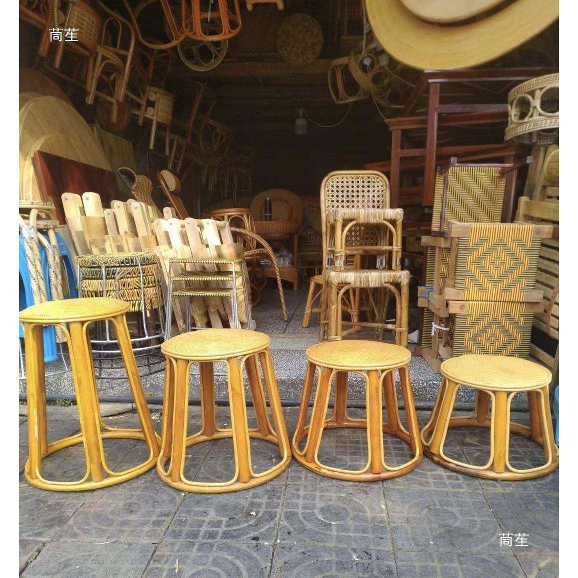 云南手工编制藤凳圆凳矮凳跳舞圆凳子竹凳家居喝茶高凳,淘宝优惠券,粉丝福利购,淘宝优惠卷