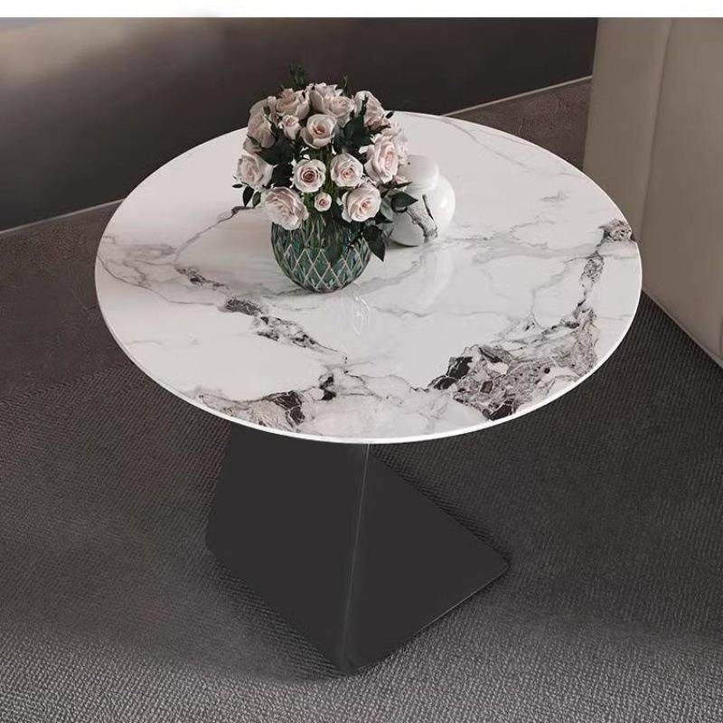 意式极简边几岩板轻奢圆形现代客厅不锈钢边几设计师款茶几小餐桌,淘宝优惠券,粉丝福利购,淘宝优惠卷