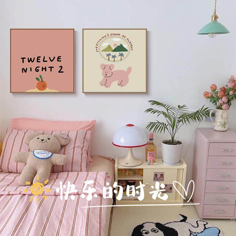 动物乐园北欧卡通动物儿童房装饰画温馨系列柜子摆画卧室床头画,淘宝优惠券,粉丝福利购,淘宝优惠卷