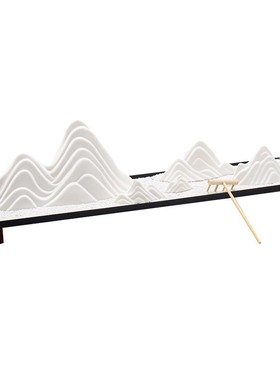 摆件禅意枯山水客厅桌面沙盘微景观造景新中式创意日式室内陶瓷沙