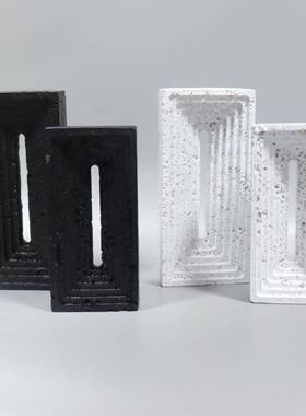 现家代简约白色树摆方框BJ00公件样板间办室书房脂客厅玄关居桌面