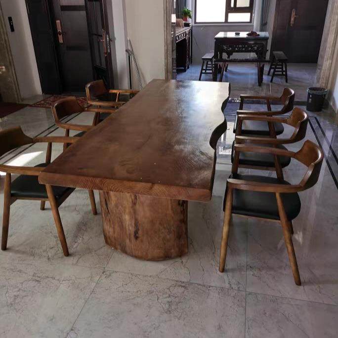 实木泡茶桌长桌简约现代长桌办公桌整板洽谈桌椅会议室大气工作w&,淘宝优惠券,粉丝福利购,淘宝优惠卷