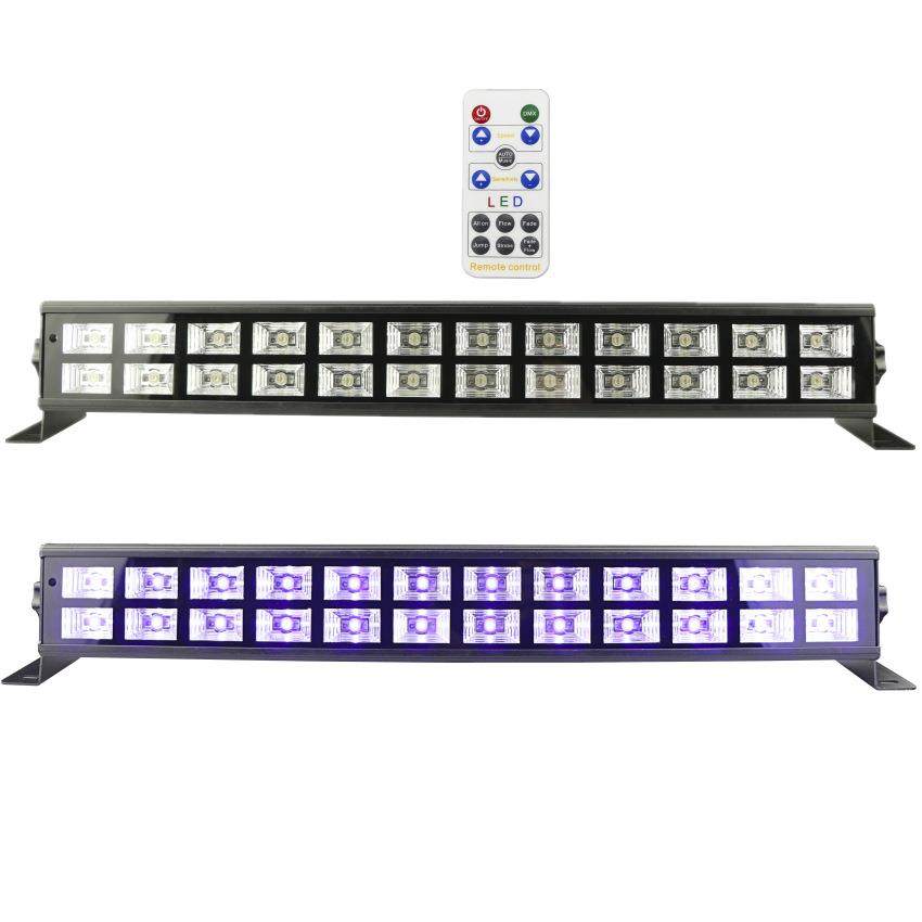 遥控24颗UV紫光灯DMX512帕灯洗墙灯氛围声控舞台灯气氛酒吧装饰灯,淘宝优惠券,粉丝福利购,淘宝优惠卷