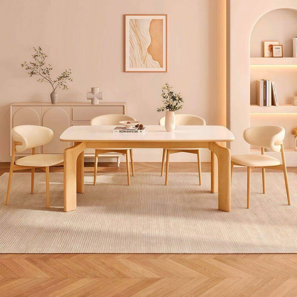 北欧腿岩板餐桌椅组合2025新款简约家用小户型长方形吃饭桌子,淘宝优惠券,粉丝福利购,淘宝优惠卷