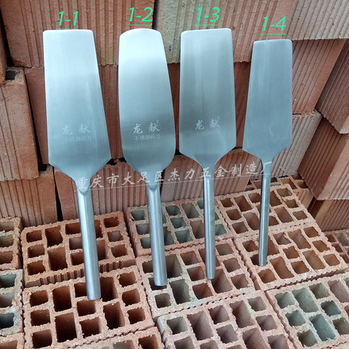 不锈钢砖刀瓦刀泥刀灰刀砌墙刀建筑工具泥工工具新款双面泥刀包邮 - 图1