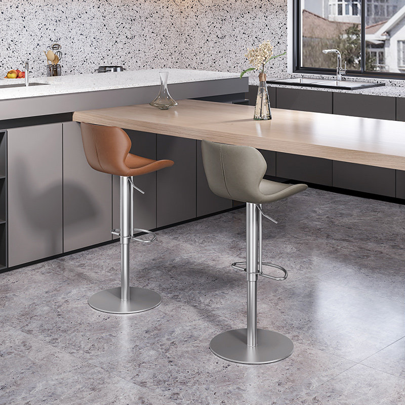 意式极简吧台椅轻奢家用升降高脚椅吧台凳靠背不锈钢旋转岛台730,淘宝优惠券,粉丝福利购,淘宝优惠卷