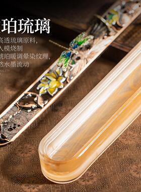 创香意水墨琉L-0113璃线香炉道件家用熏香室内沉香檀香薰炉茶摆卧