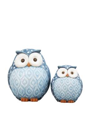 轩礼家居摆件约轻奢酒简风猫头鹰手工彩绘现货供XL-80423应店样间