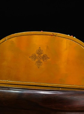 尼泊尔工艺纯铜单身大威德金刚佛像精品仿古鎏金铜像装饰摆件七寸