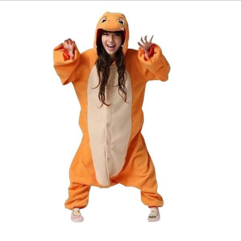 神奇宝贝喷火龙成人卡通连体睡衣男儿童可爱动漫女宝宝家居服演出 - 图2