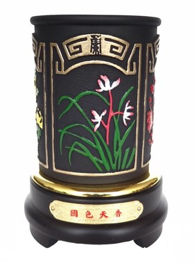 教师节礼物笔筒办公室桌面摆件书房实用装饰品送老师礼品定制炭雕