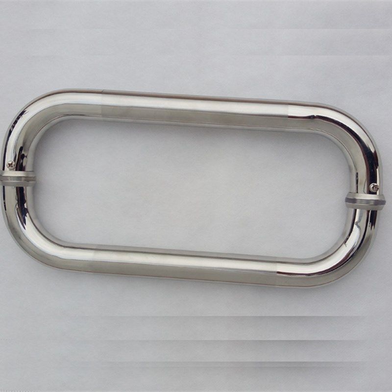 25管径加厚不锈钢机弯白钢单元门拉手弯管淋浴房门扶手浴室门把手 - 图0