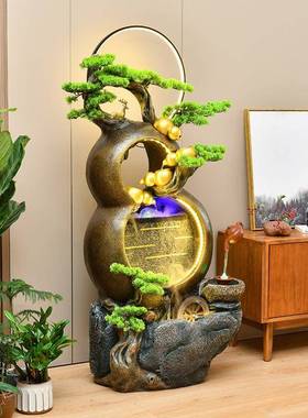 轮葫假山芦流水喷泉风水磨摆tb-68424件家居办公室内客厅石招财落