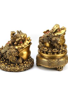 铜金蟾摆件财滚蟾摆金件87如滚意铜金源蟾