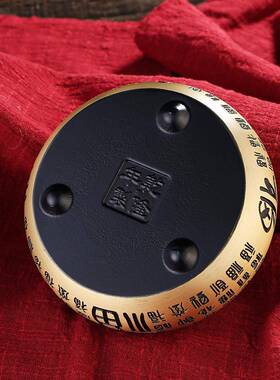 复古黄铜烟灰缸办公室创ZY10烟意字大号祥云百摊福灰缸摆件福缸摆