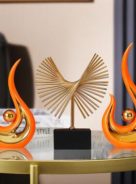 简创意公陶工瓷艺品家居客厅玄关电视柜酒柜摆件约办8129/813室桌