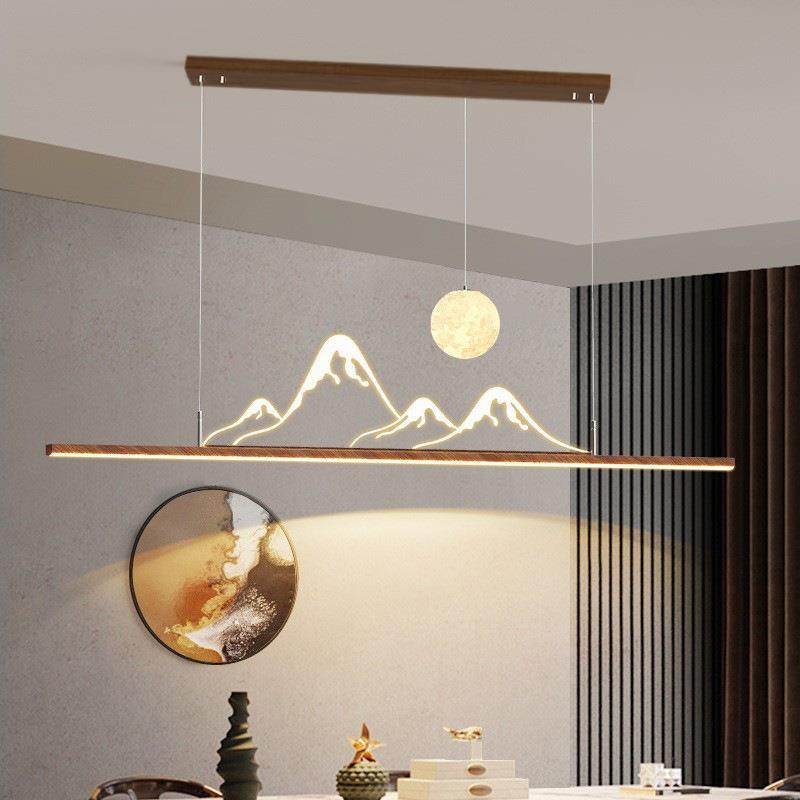 胡桃木色中古风餐厅吊灯025新款桌古餐茶室复2一字高583级氛围感,淘宝优惠券,粉丝福利购,淘宝优惠卷