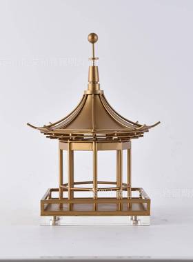 BJ1099中塔式禅意古建筑模型摆件样板间售楼所新处酒店会八角软装