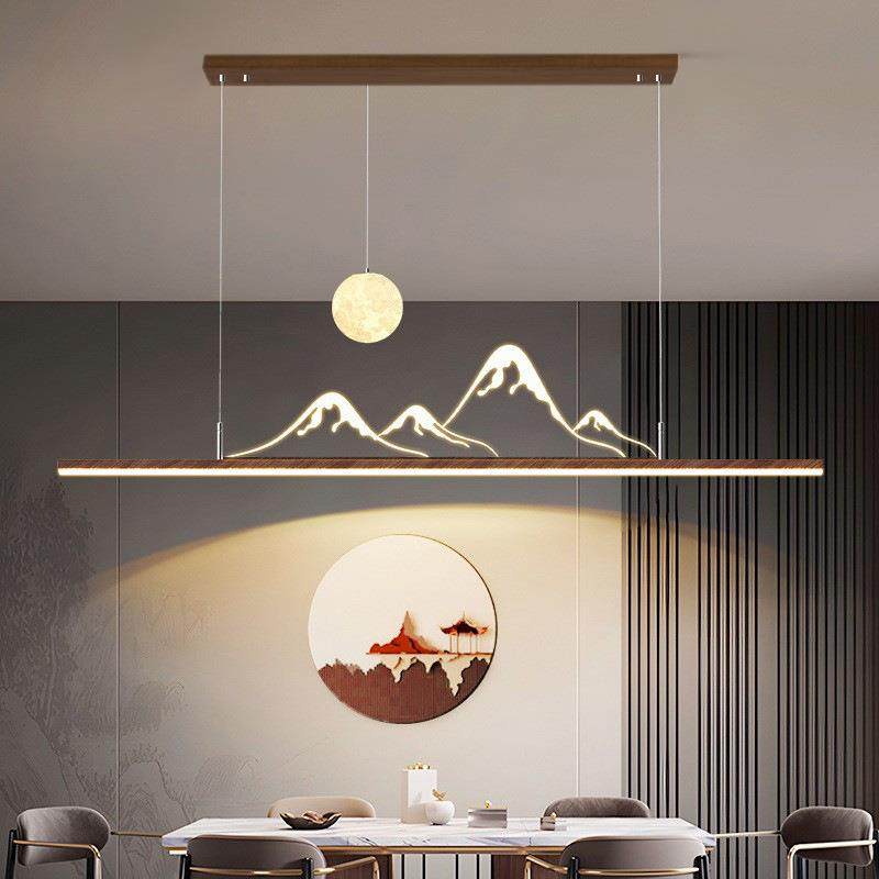 胡桃木色中古风餐厅吊灯025新款桌古餐茶室复2一字高583级氛围感,淘宝优惠券,粉丝福利购,淘宝优惠卷