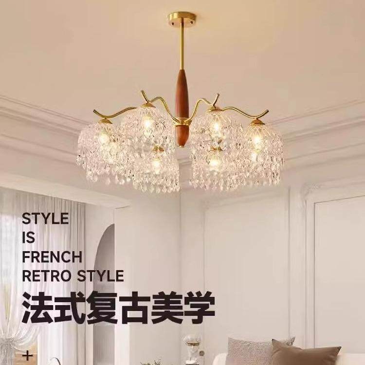 美式复古实客木厅吊灯村法式乡护灯玻璃流苏灯中古卧室餐厅眼417,淘宝优惠券,粉丝福利购,淘宝优惠卷