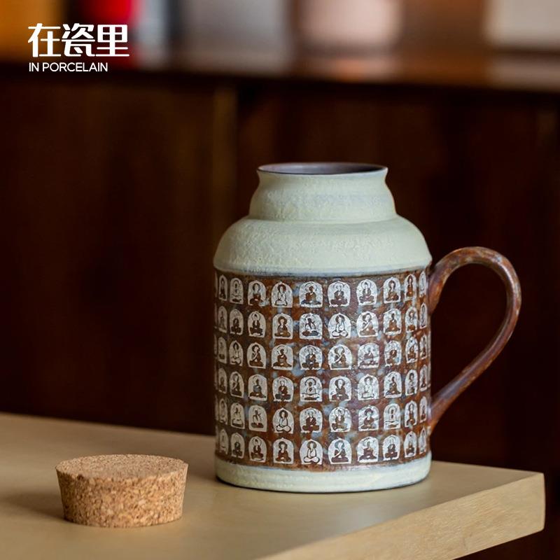 在瓷式497敦煌文创万佛暖手创意家用壶大容量泡茶壶中户外闷茶里 - 图3