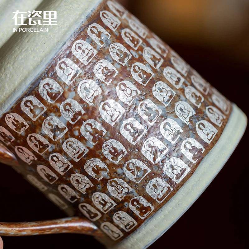 在瓷式497敦煌文创万佛暖手创意家用壶大容量泡茶壶中户外闷茶里 - 图2