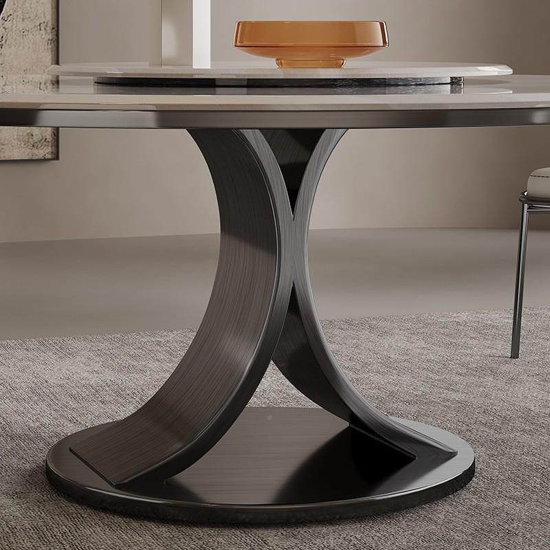 意式简约轻奢岩板餐桌可变圆奢转伸缩小户型带轻盘905家用桌餐桌,淘宝优惠券,粉丝福利购,淘宝优惠卷