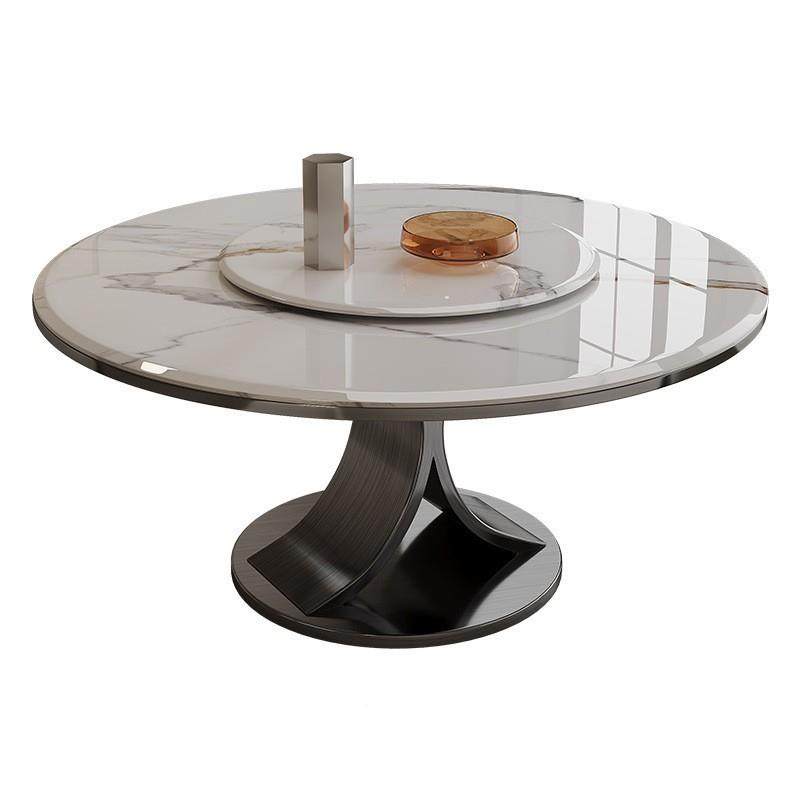 意式简约轻奢岩板餐桌可变圆奢转伸缩小户型带轻盘905家用桌餐桌,淘宝优惠券,粉丝福利购,淘宝优惠卷