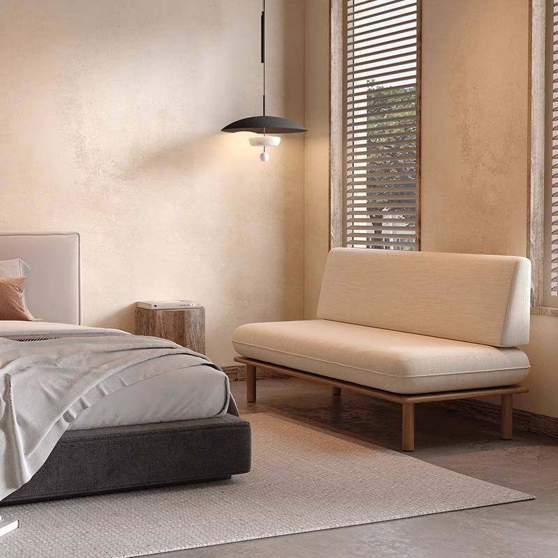 日式小户型客厅实木无扶手可拆洗懒人沙发原木风民宿棉麻双人沙发,淘宝优惠券,粉丝福利购,淘宝优惠卷