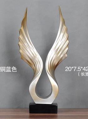 大鹏展翅雕摆小件家艺居酒柜老鹰装饰AMU品办公室玄关大展宏图术