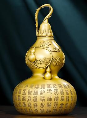 纯铜葫芦摆件黄铜thl-8878办开口福八卦禄公室家用玄关镇宅铜招全