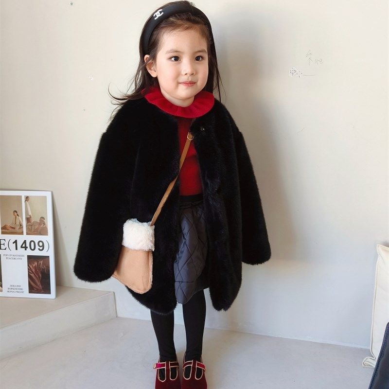 2023新款冬装儿童水貂毛皮草外套男童女童大衣加厚棉衣宝宝毛毛衣,淘宝优惠券,粉丝福利购,淘宝优惠卷