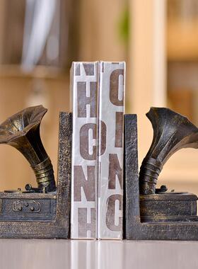 w800-354欧式复古留机摆件模型型品书档造软装工艺装饰书档创声意