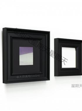 简约现代小黑色油画外画QmEdmXS4框古框典实木框中框古相框镜装裱
