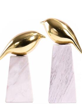 豹中视式摆件轻奢大理石电新柜美书柜卧室71软装装饰品创意家居珊