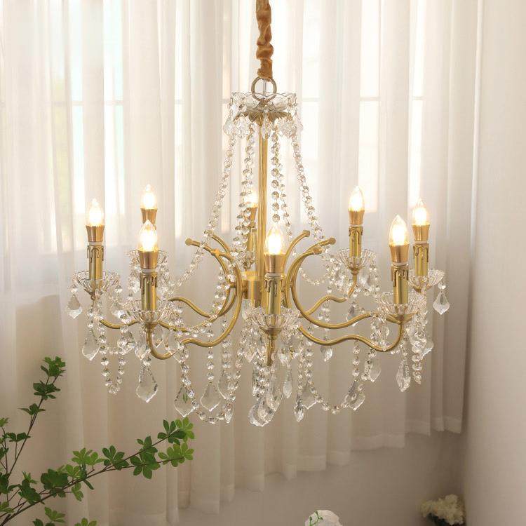 法式轻奢欧86式全铜水晶厅吊灯美欧式别具墅客厅餐卧室轻奢灯式6,淘宝优惠券,粉丝福利购,淘宝优惠卷
