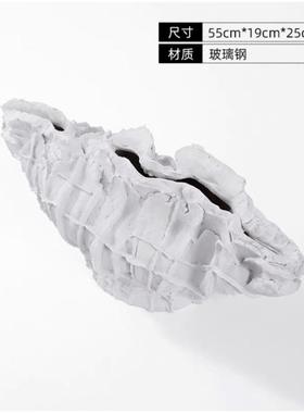 现代简房抽象贝约摆壳件样板房DS8178，售楼处书电视柜极简艺术软