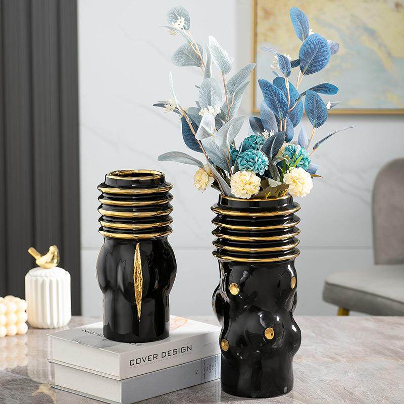 创意陶瓷花瓶艺术彩绘花瓶电镀花瓶装饰品家居展厅花瓶摆件,淘宝优惠券,粉丝福利购,淘宝优惠卷