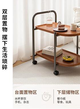 可移动茶几小推车置物架客厅沙发边几小桌子家用床头桌带轮小餐车