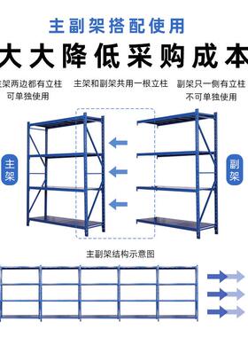 仓储仓库货架多层置物架重型超强承重库房货物架家用储物架铁架子