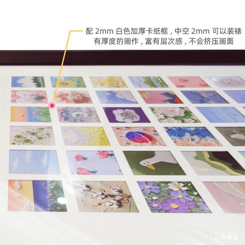 V45O画框实木油画棒格子相框16宫格迷你小画组合胡桃木简约白,淘宝优惠券,粉丝福利购,淘宝优惠卷