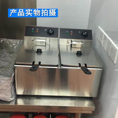 11升双缸电炸炉商用单缸大容量油炸锅加厚炸薯条油炸机炸鸡排鸡翅 - 图2