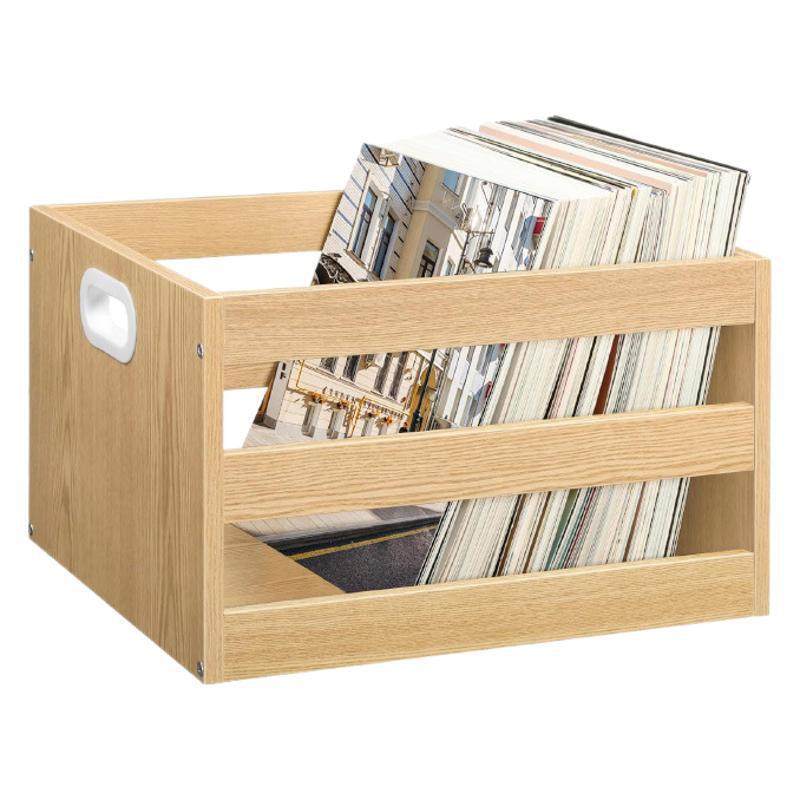 实木桌面收纳筐复古木制资料文件整理筐正方形书本杂志储物篮,淘宝优惠券,粉丝福利购,淘宝优惠卷