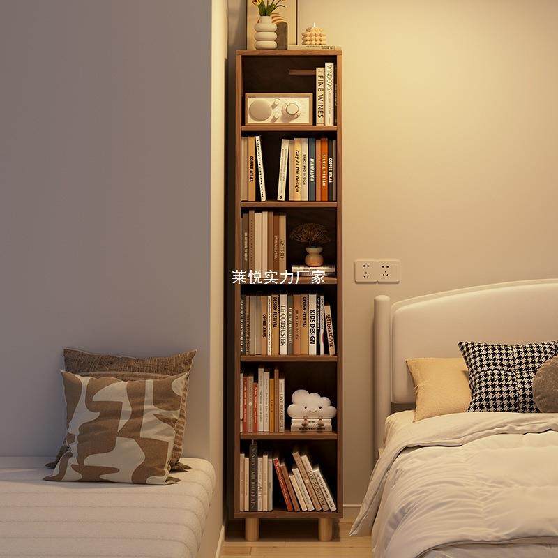 实木床头书柜落地置物架带腿家用小书架小户型靠墙收纳矮柜子储物,淘宝优惠券,粉丝福利购,淘宝优惠卷